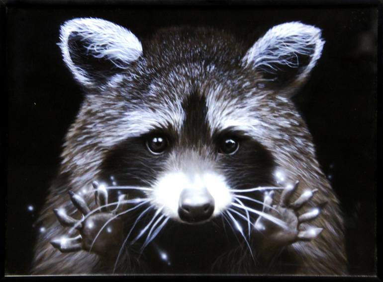 Magic raccoon Painting by Dmitry Osokin | Saatchi Art
